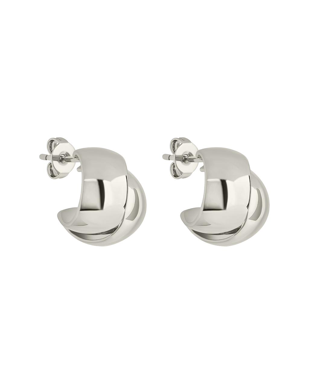 Tamara Double Row Huggie Hoop Earrings