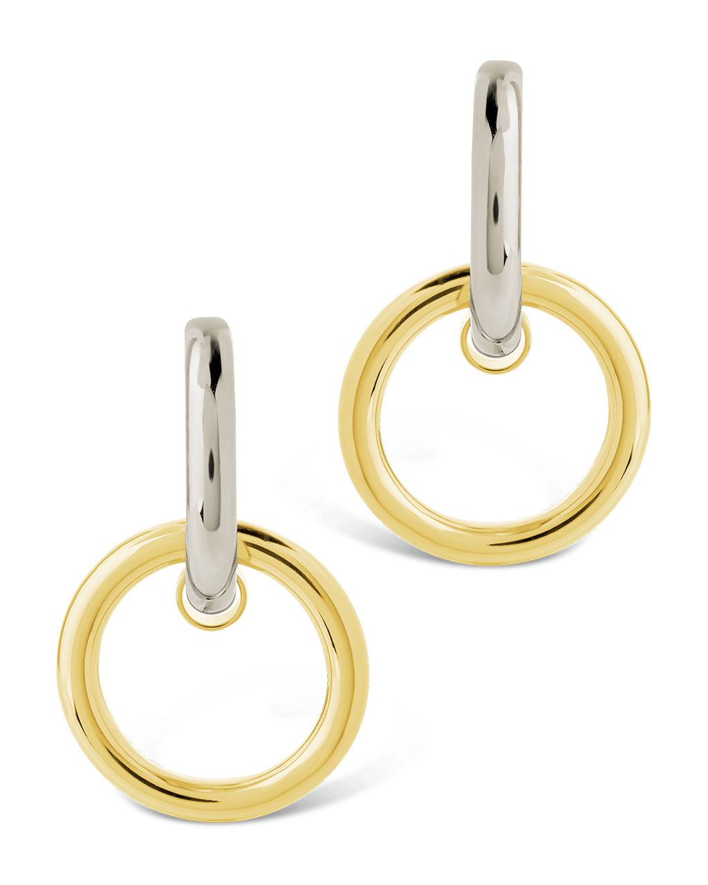 Jemma Two-Tone Double Circle Earrings