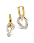 Trudy Dualtone Chainlink Drop Hoops