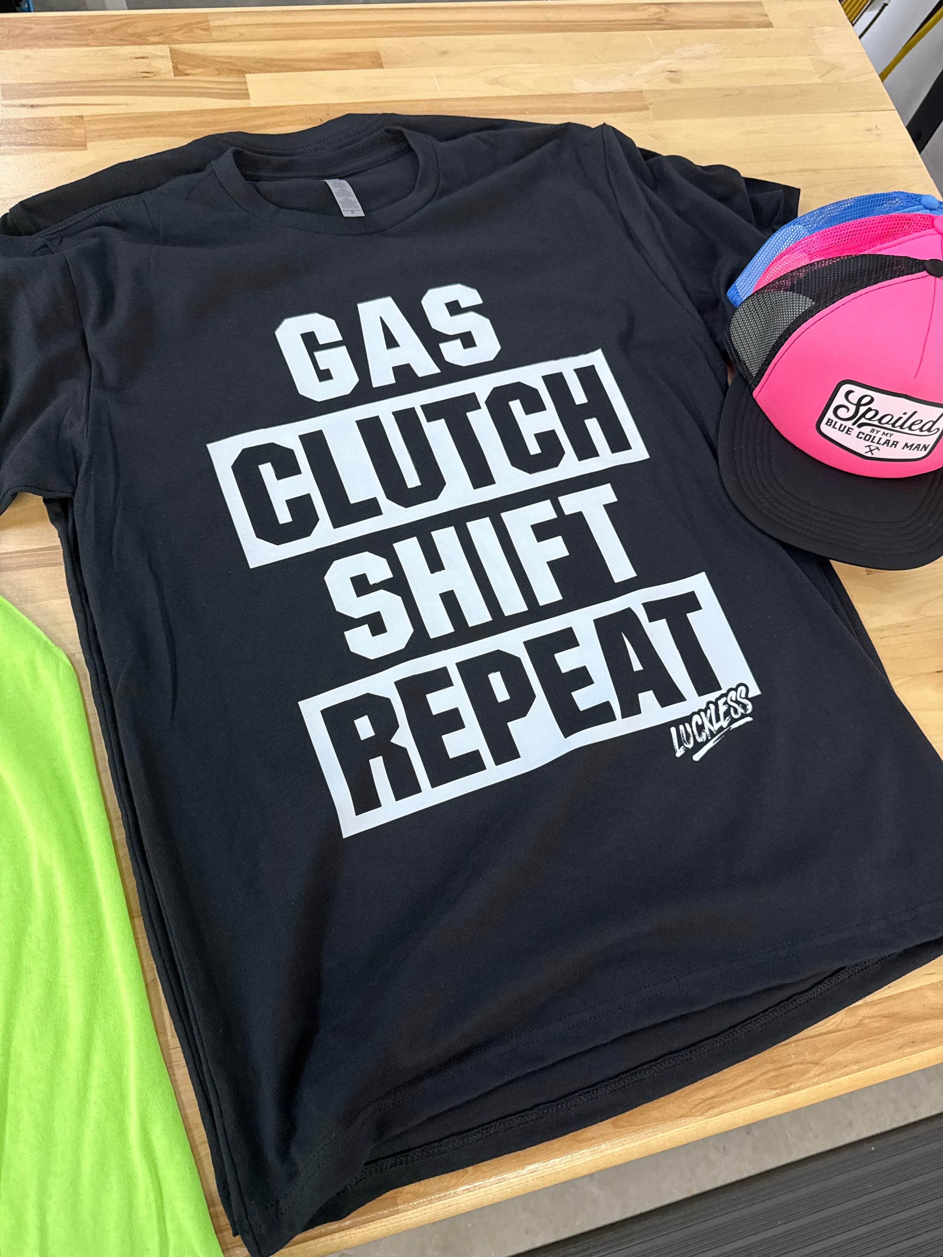Gas Clutch Shift Repeat Tee