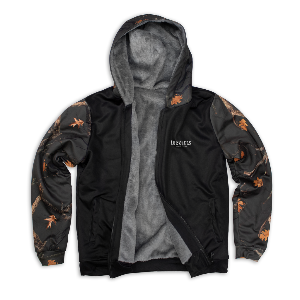 Midnight Camo Heavy Zip Fleece Hoodie