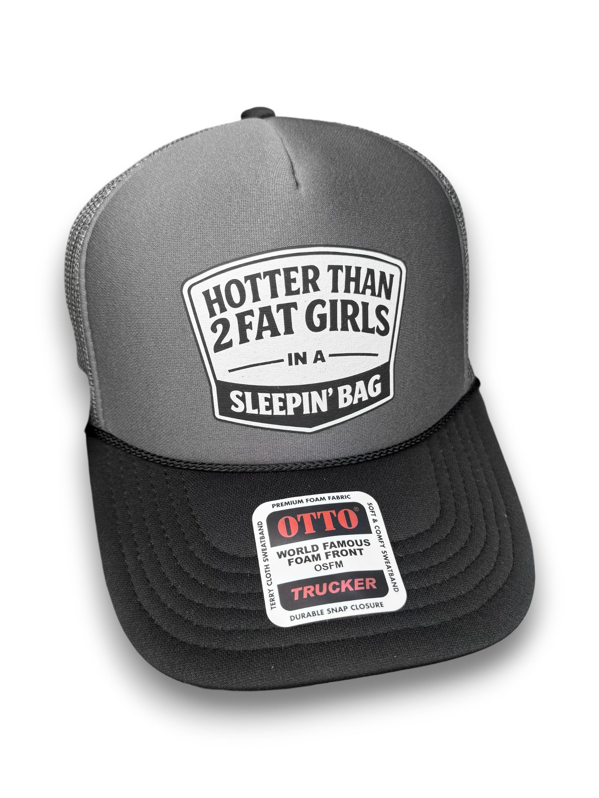 Hotter Than 2 Fat Girls In A Sleeping Bag Trucker Hat