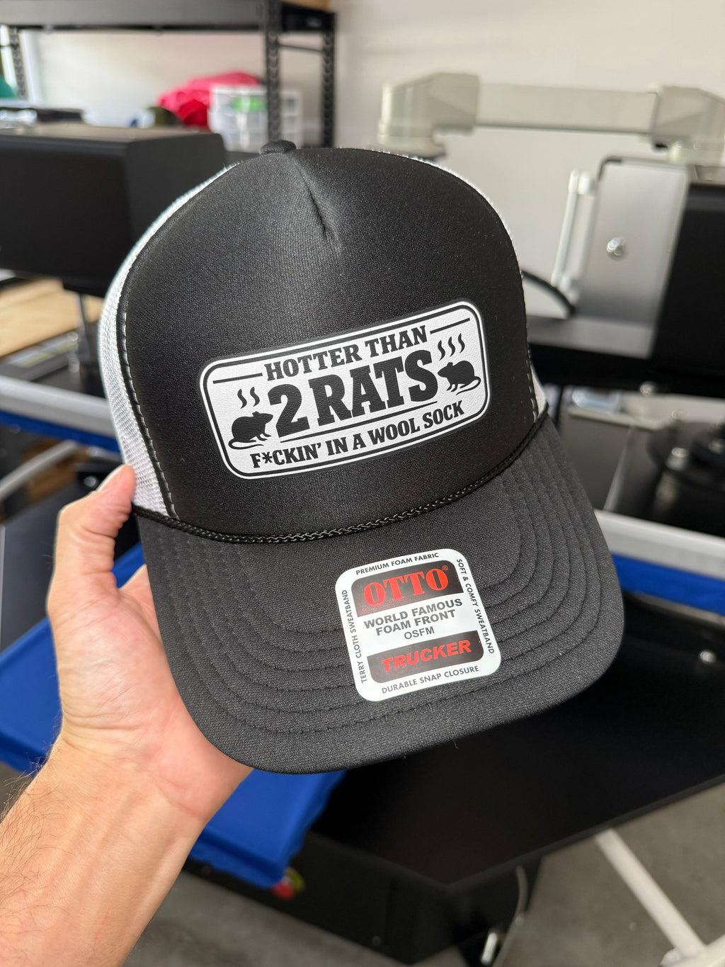 Hotter Than 2 Rats F*uckin' In A Wool Sock Trucker Hat