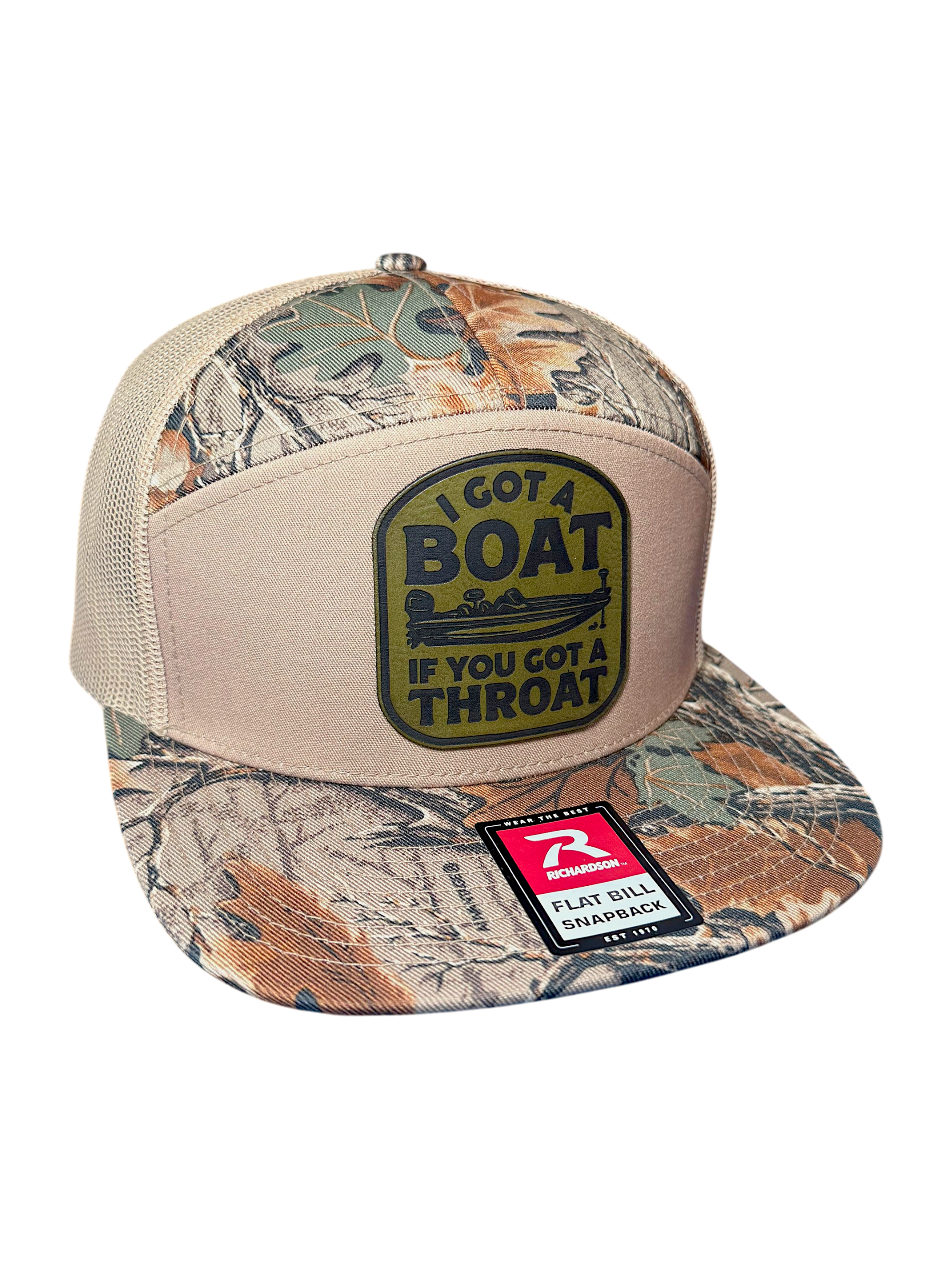 I Got A Boat | Rawhide Leather Patch Hat Realtree Camo