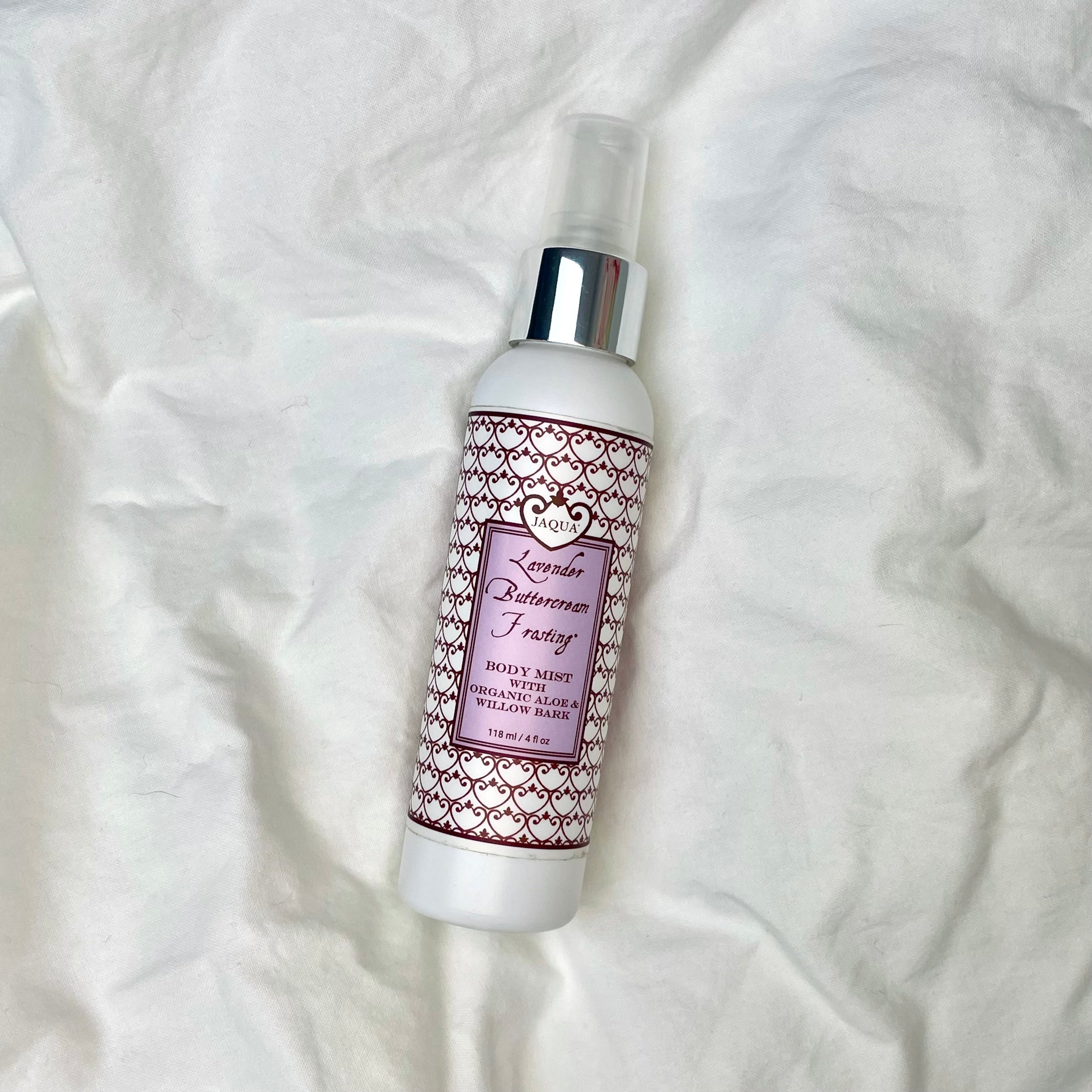 Lavender Buttercream Frosting Hydrating Body Mist with Organic Aloe & Willow Bark