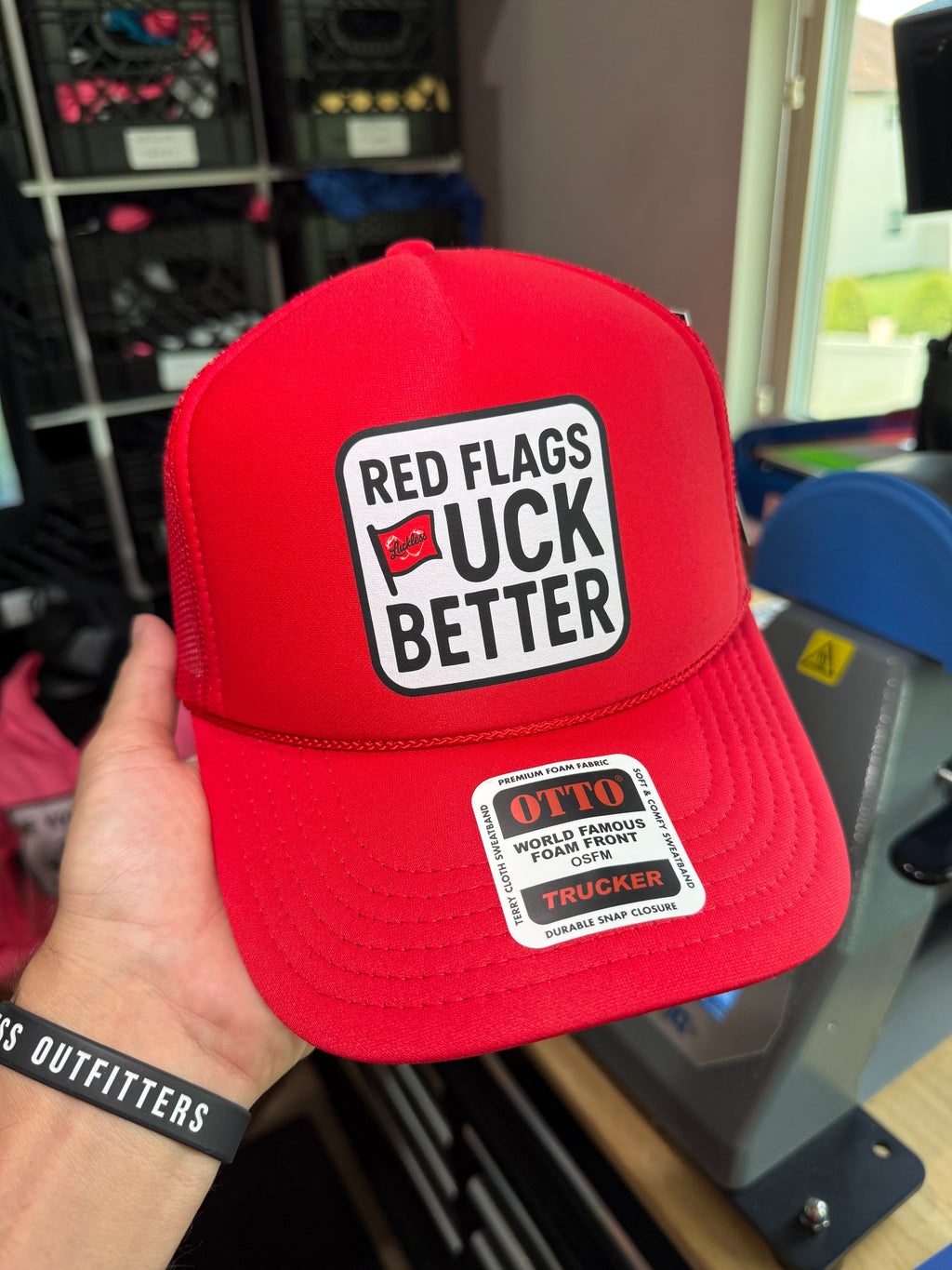 Red Flags Fuck Better Trucker Hat
