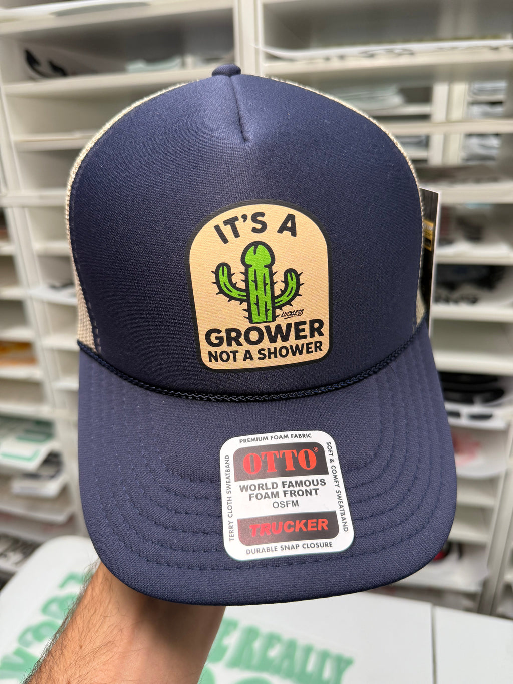 Its a Grower Not A Shower Trucker Hat