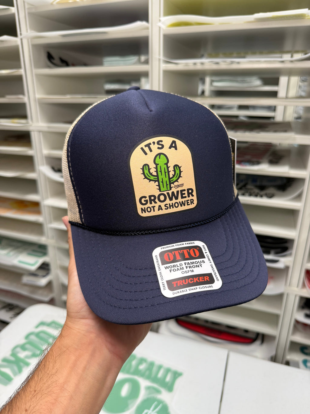 Its a Grower Not A Shower Trucker Hat