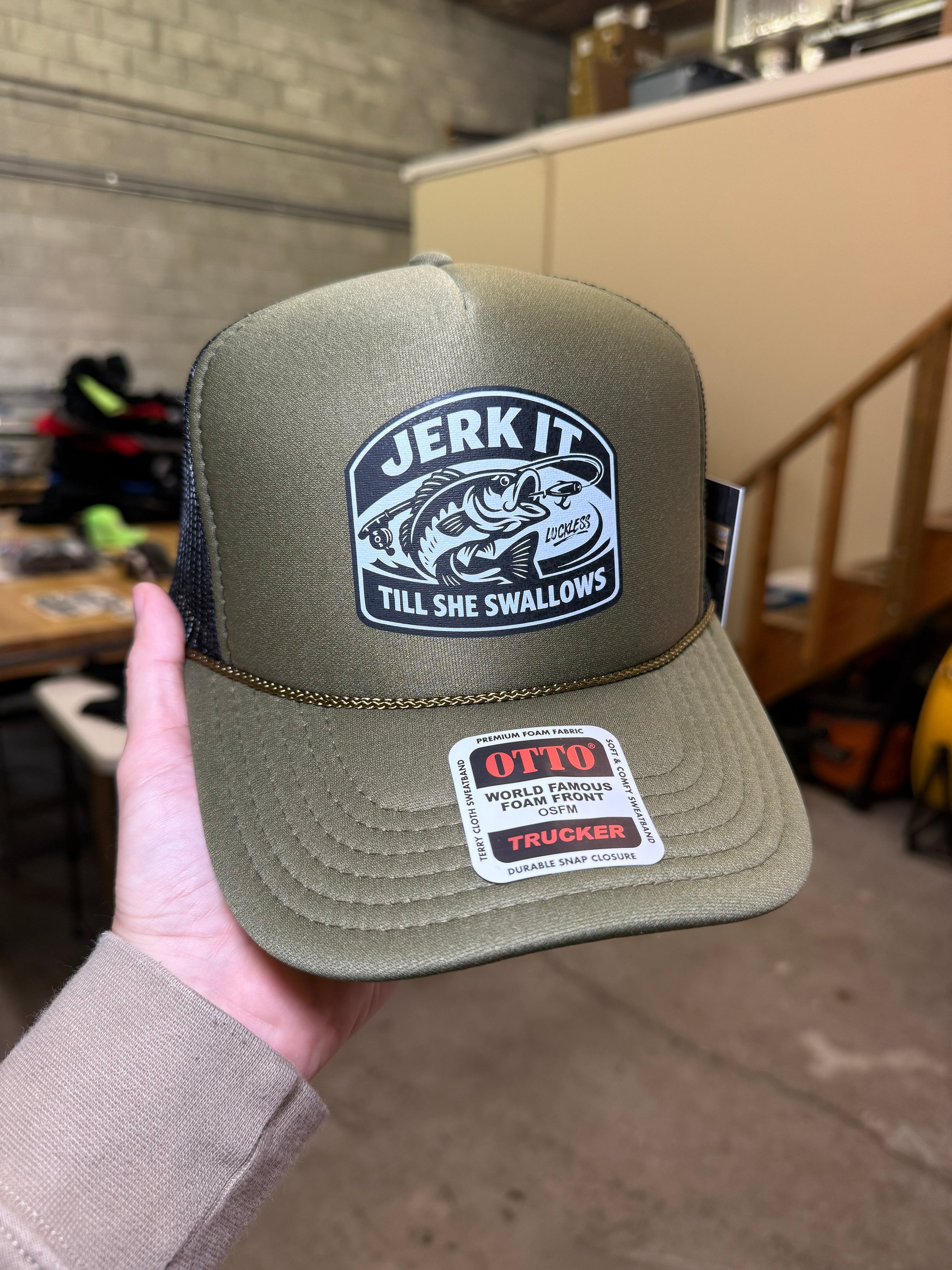 Jerk It Till She Swallows Trucker Hat