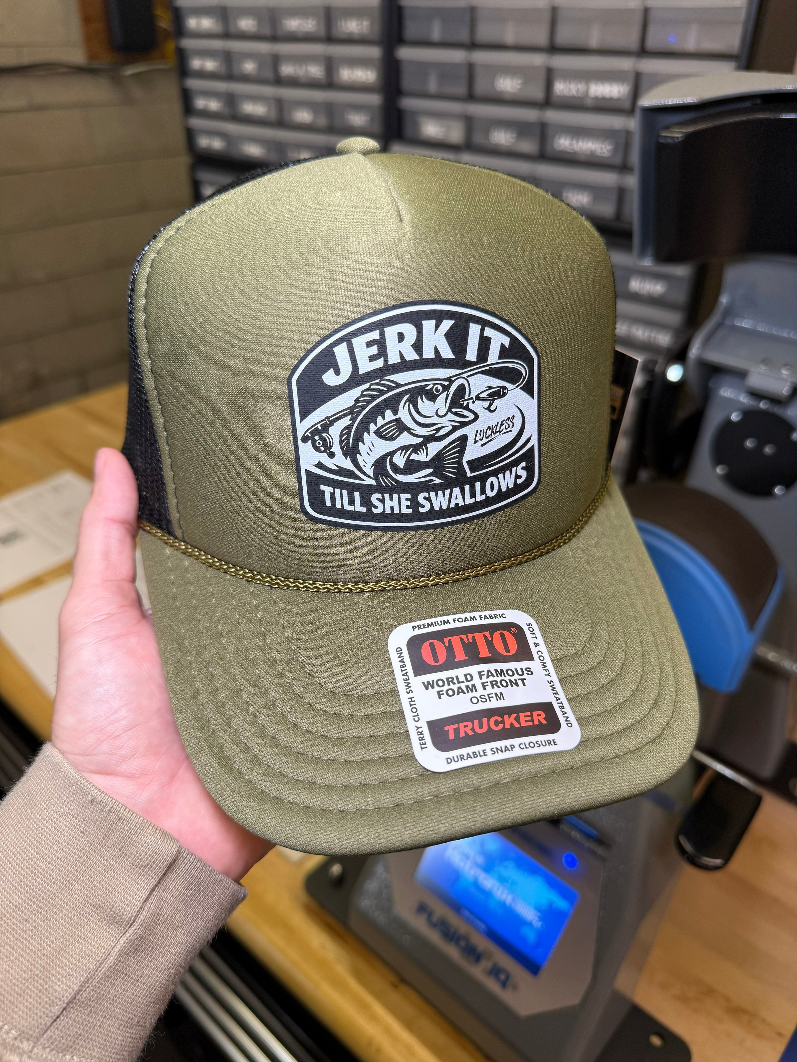 Jerk It Till She Swallows Trucker Hat