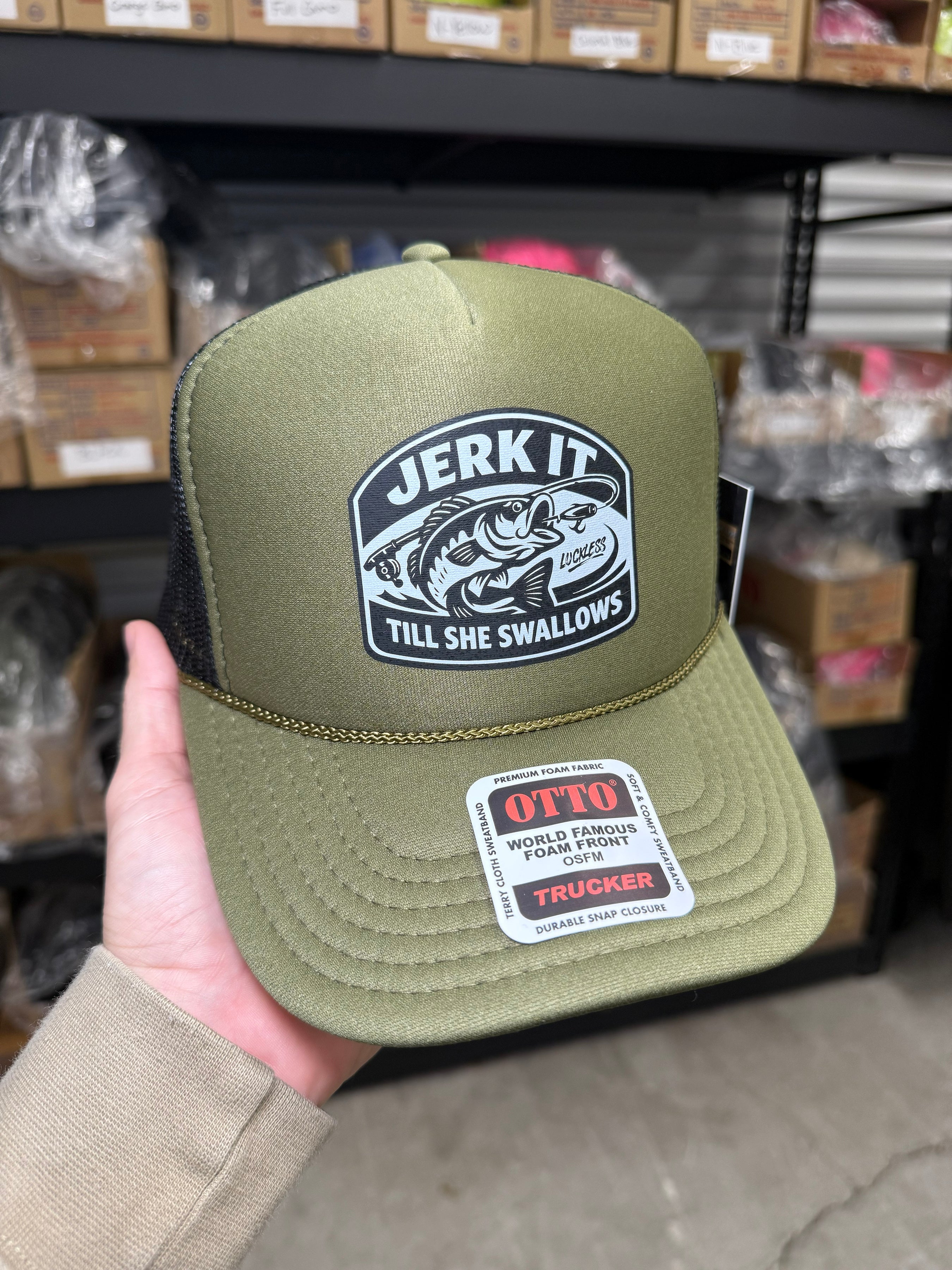 Jerk It Till She Swallows Trucker Hat