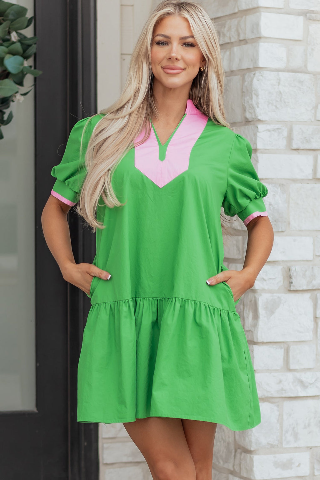 Ainara Ruffle Hem Mini Dress