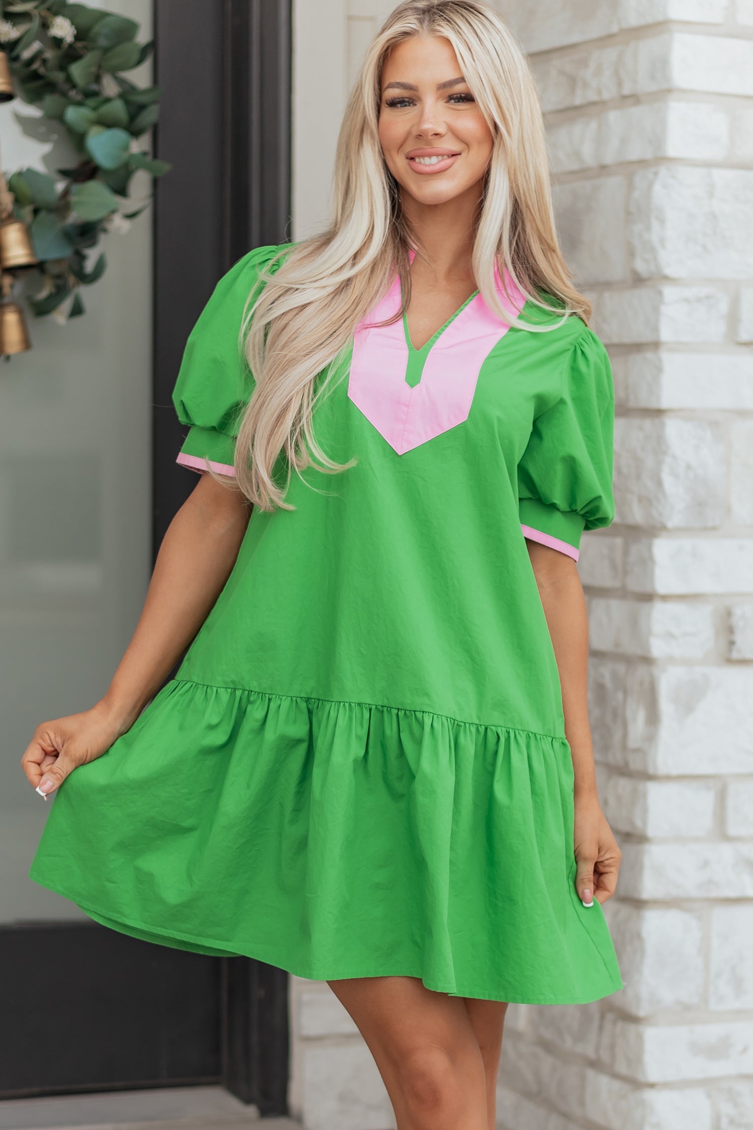 Ainara Ruffle Hem Mini Dress