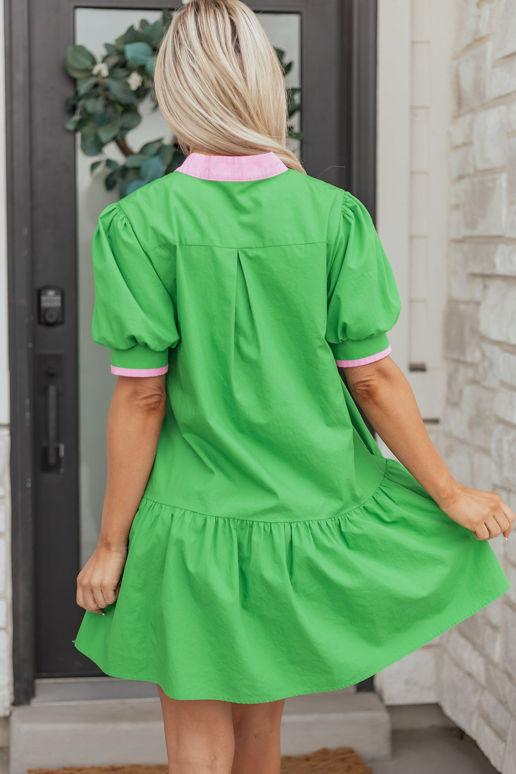 Ainara Ruffle Hem Mini Dress