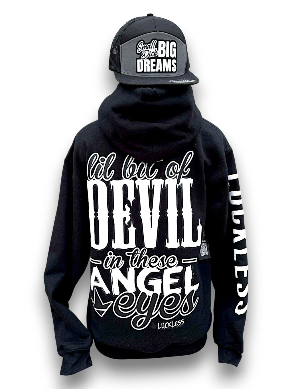 Lil Bit Of Devil in these Angel Eyes Hoodie