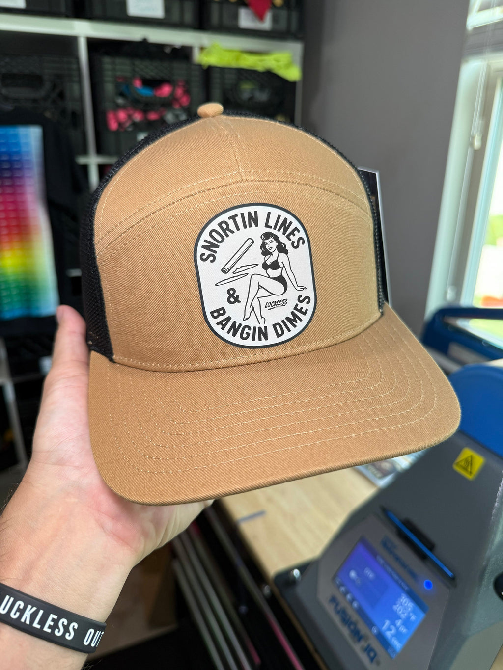 Lines and Dimes 7-Panel Snapback Hat