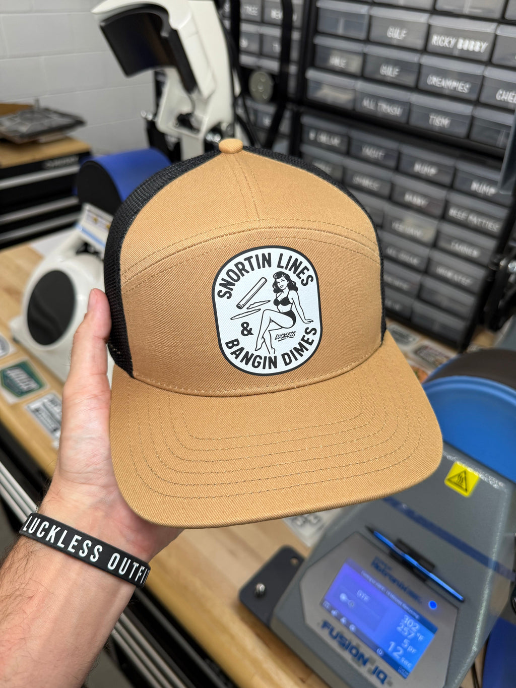 Lines and Dimes 7-Panel Snapback Hat