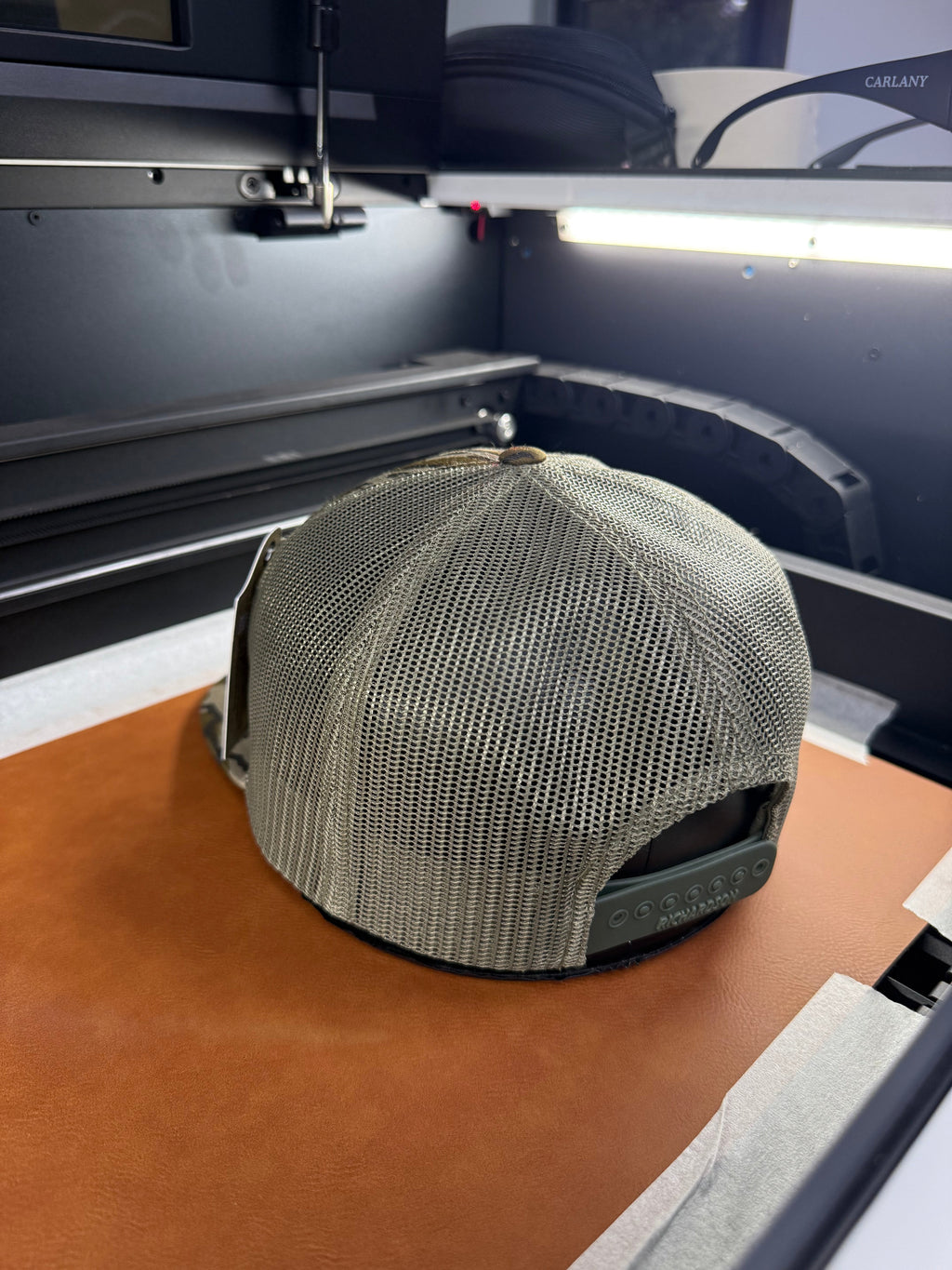 Lines and Dimes | Rawhide Leather Patch Hat Mossy Oak Camo