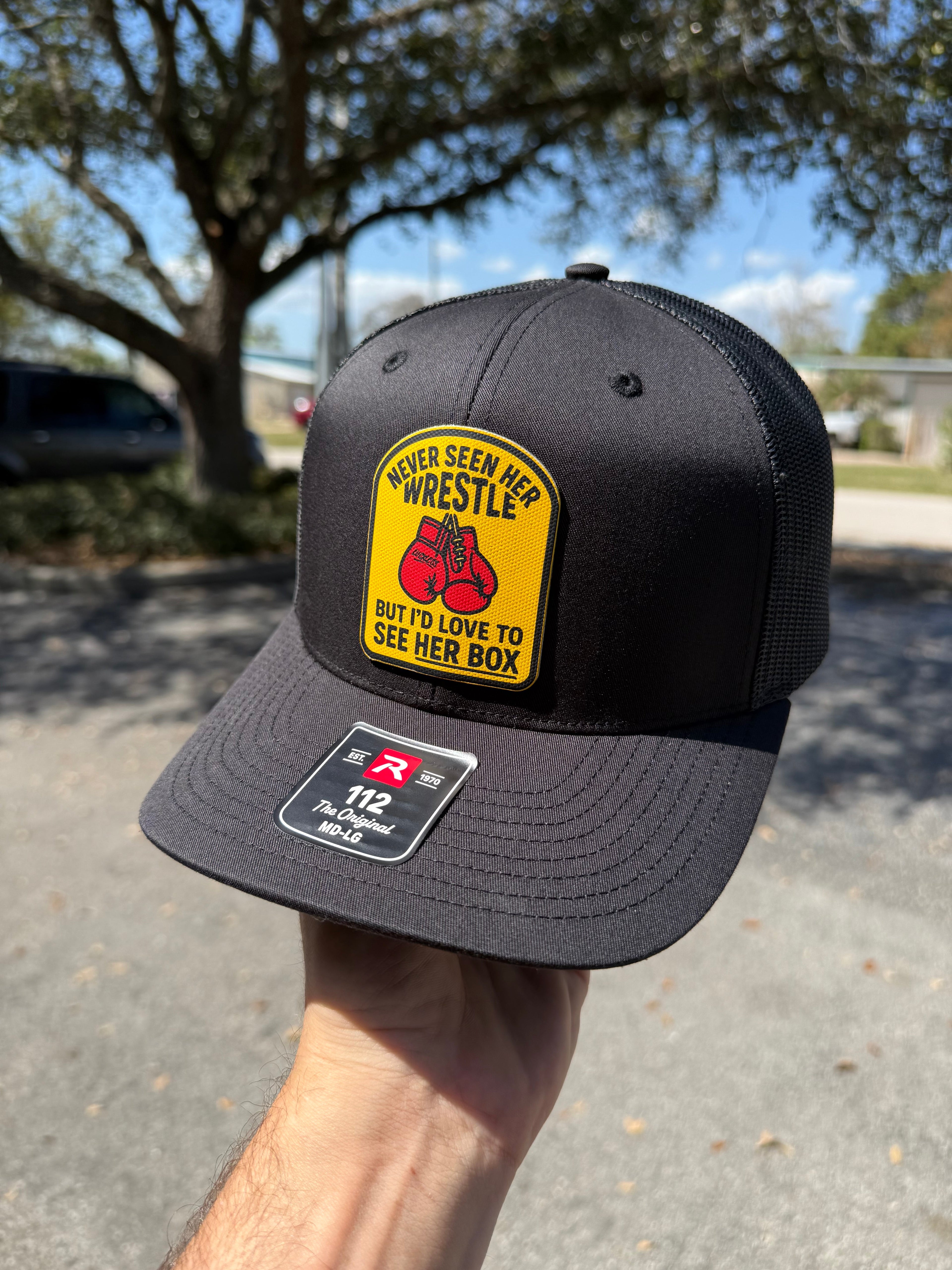 Love To See Her Box Canvas Patch Trucker