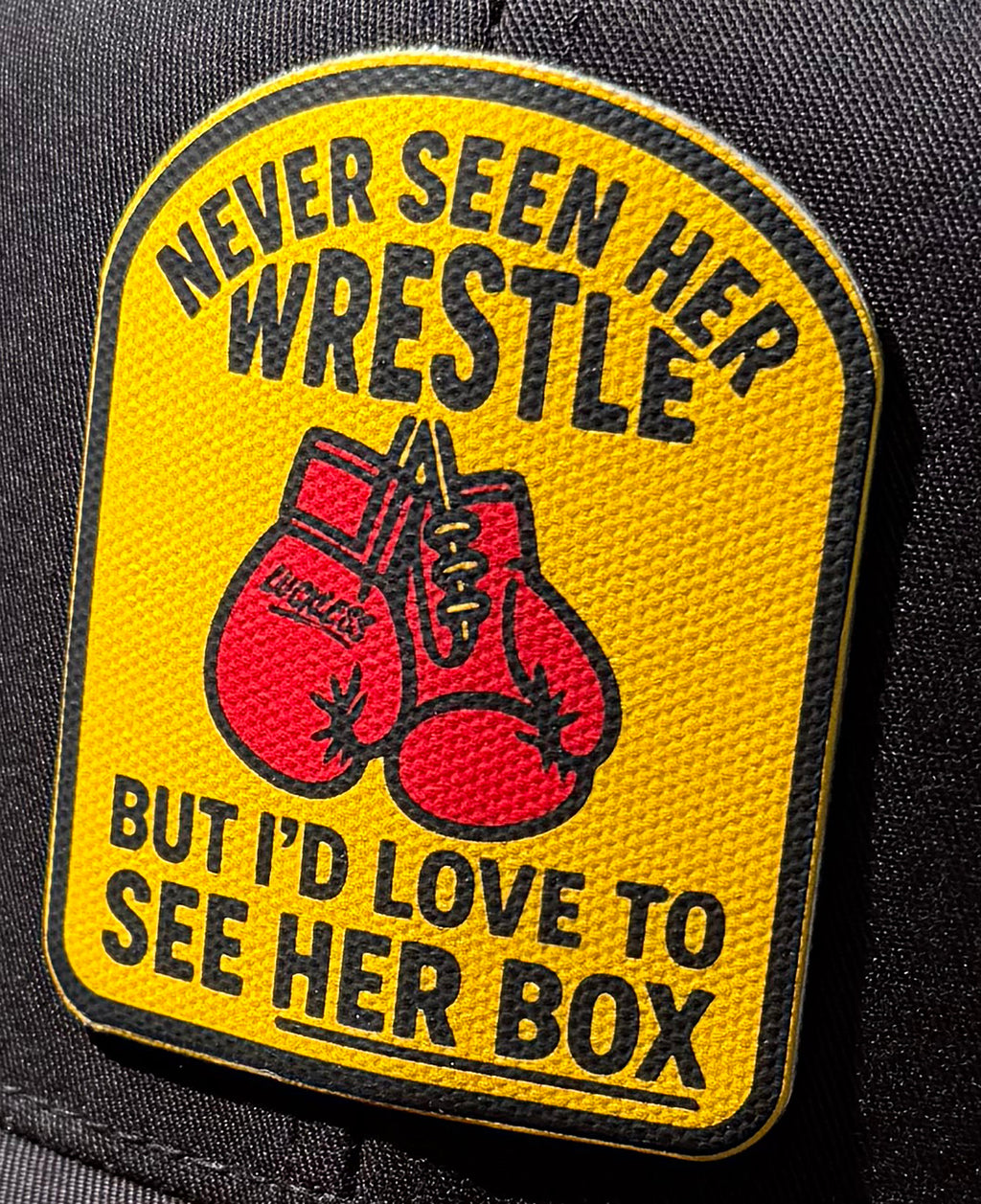Love To See Her Box Canvas Patch Trucker