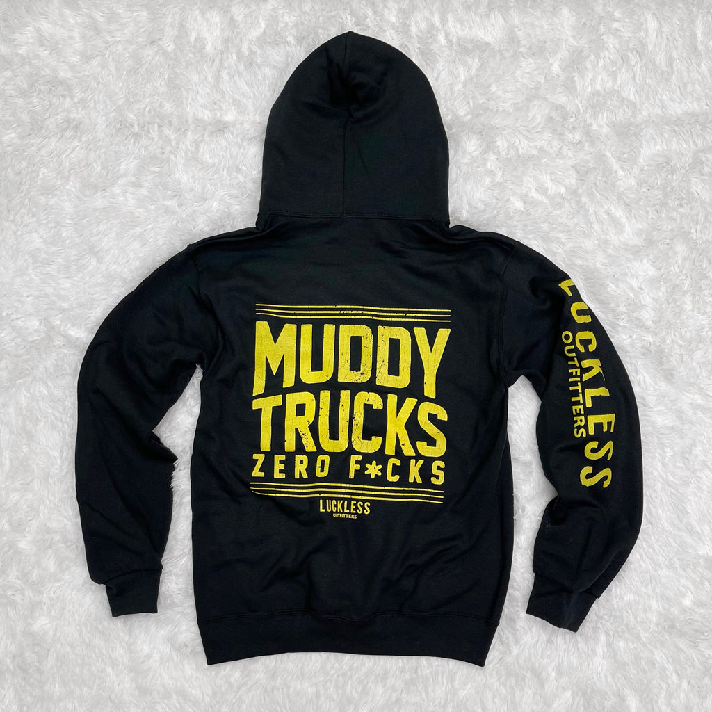 Muddy Trucks Zero Fucks Hoodie