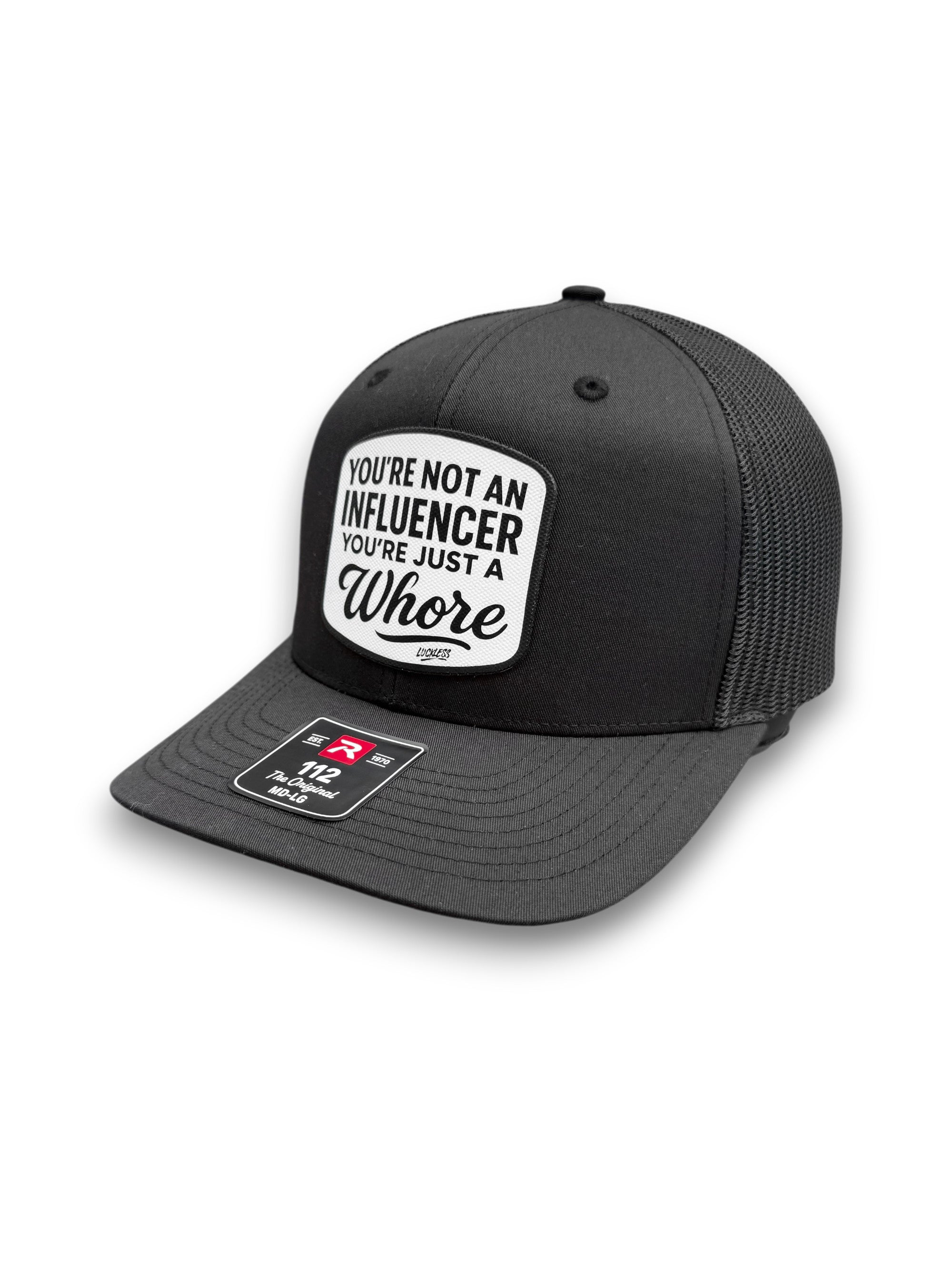 You're Not An Influencer You're Just A Whore | Canvas Patch Trucker Hat