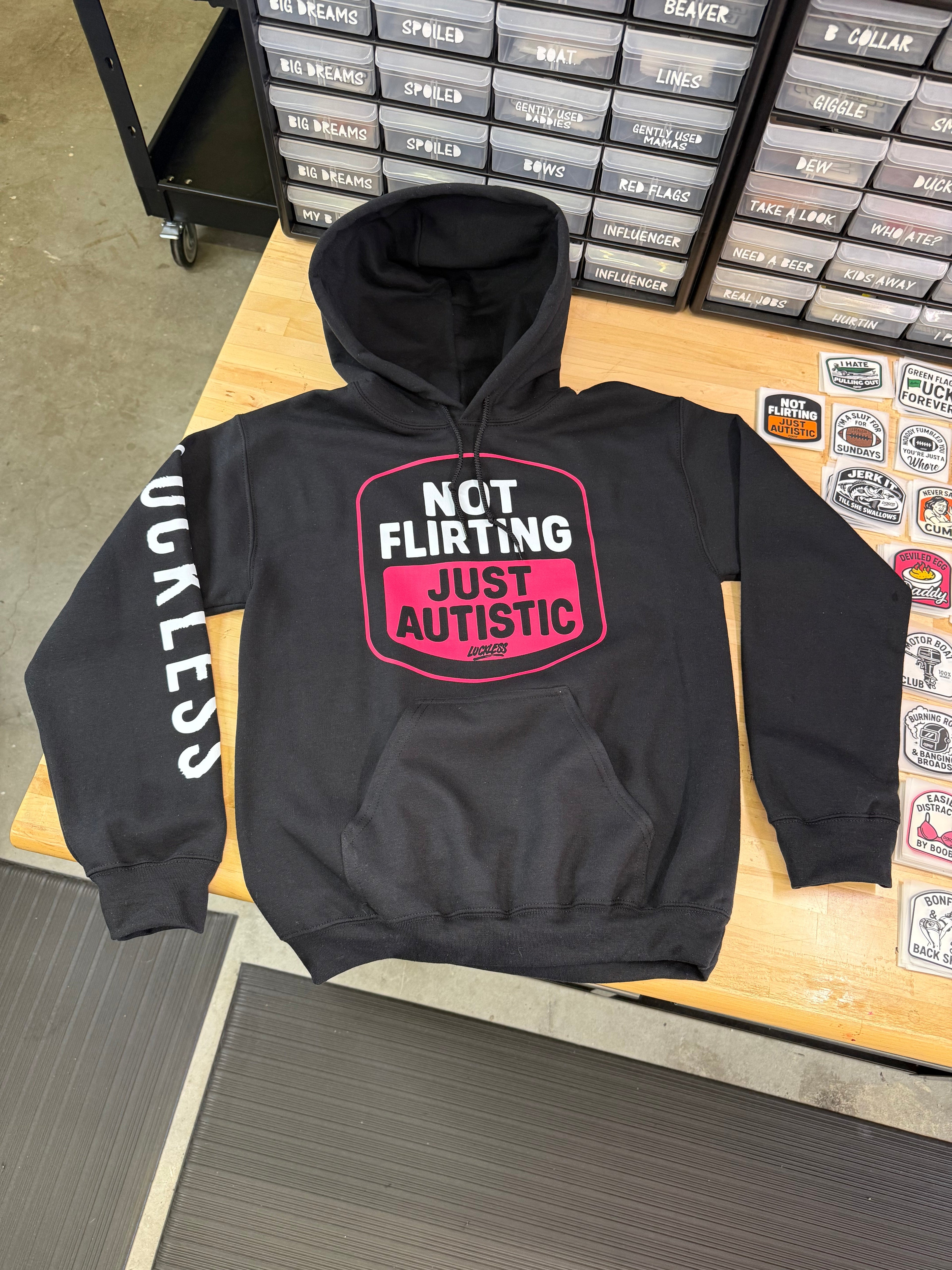 Not Flirting Just Autistic Hoodie