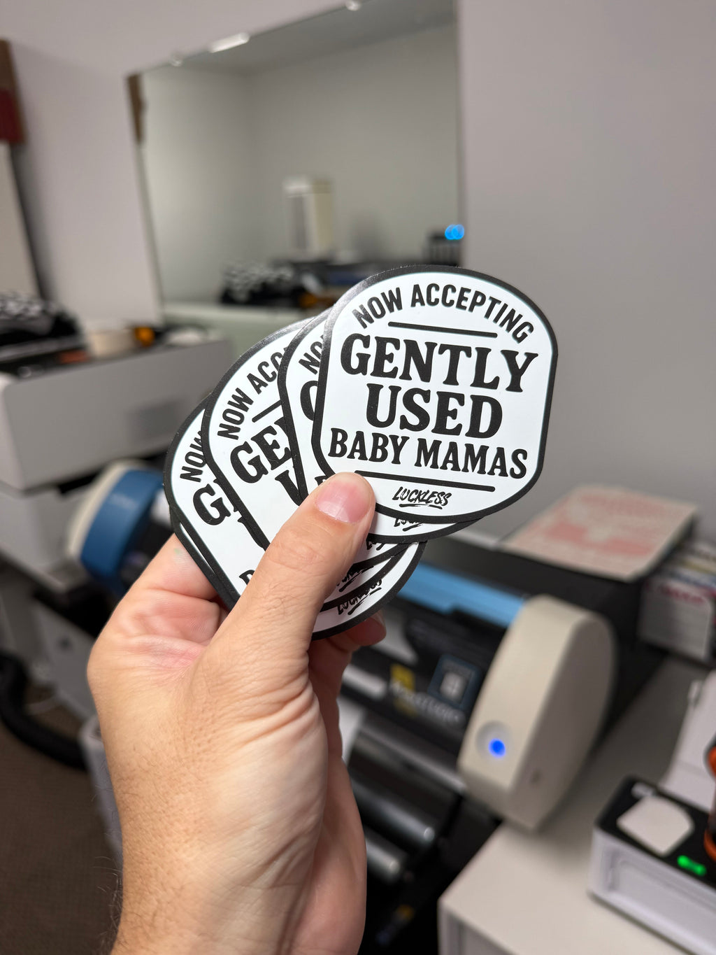 Now Accepting Gently Used Baby Mamas Sticker