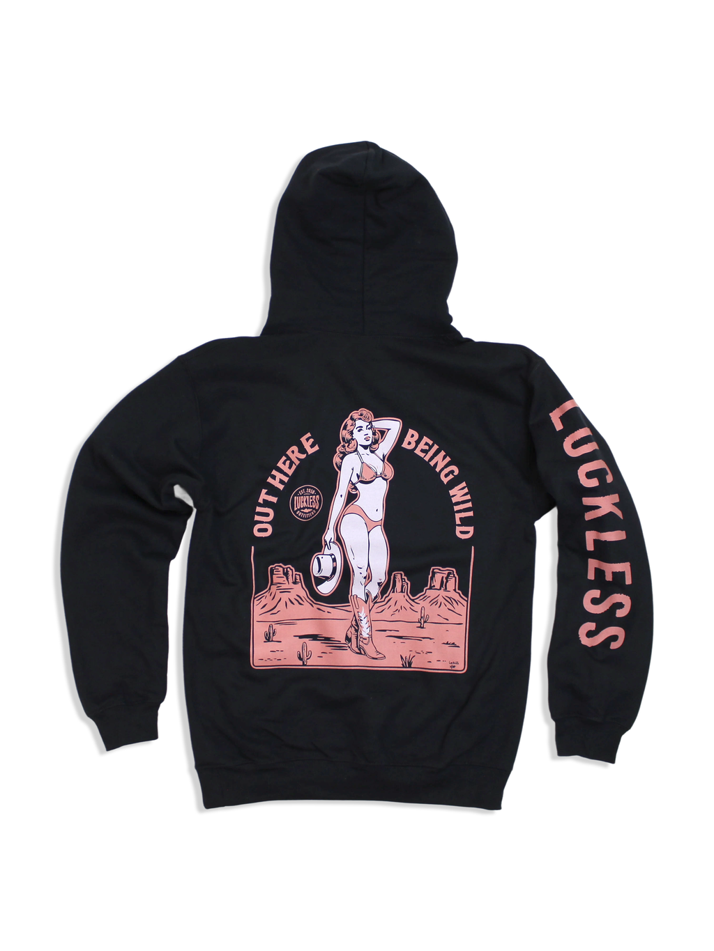 Out Here Being Wild Hoodie in Dusty Coral