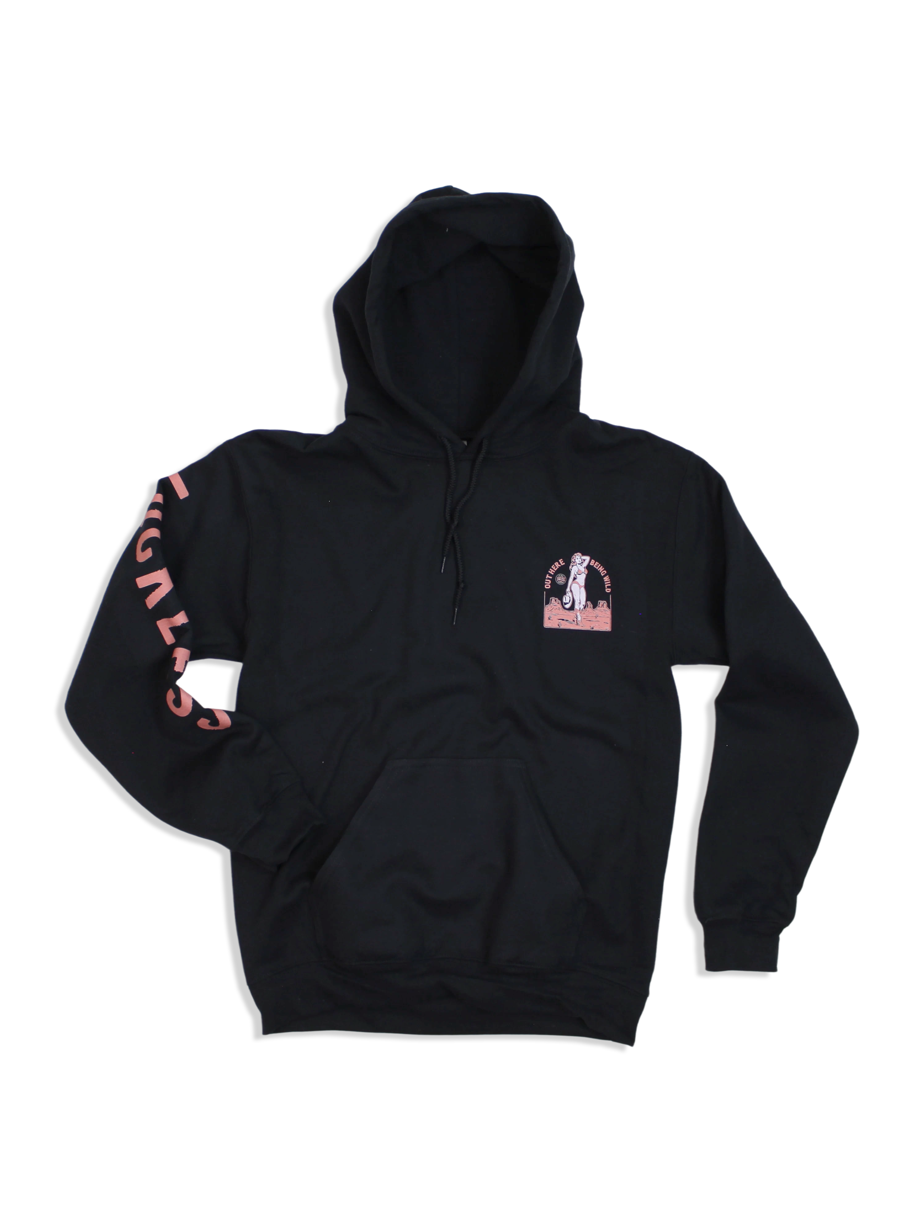 Out Here Being Wild Hoodie in Dusty Coral