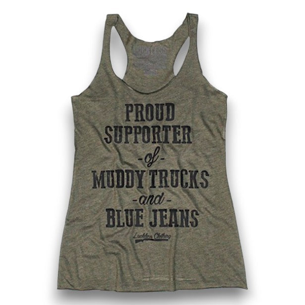 Proud Supporter of Muddy Trucks and Blue Jeans Tank Top