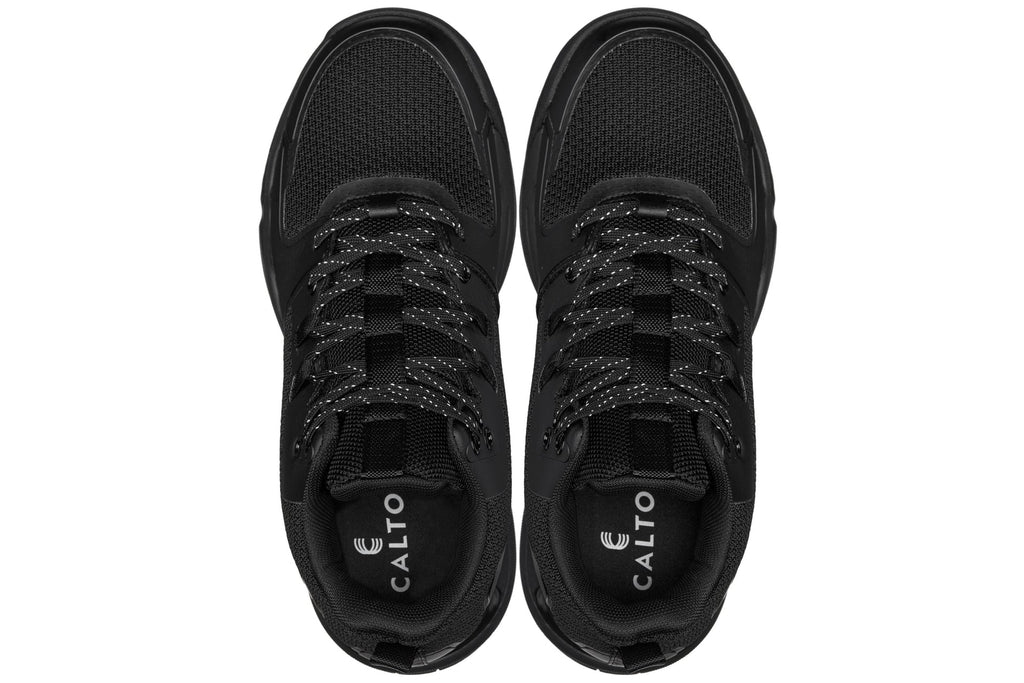 CALTO - Q393 - 3 Inches Taller (Black) - Basketball High-Top Sneakers