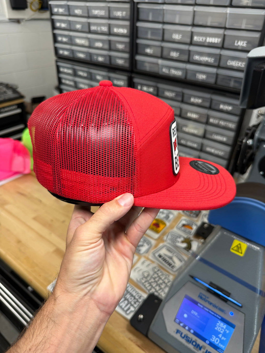 Red Flags Fuck Better | 7 Panel Canvas Patch Hat