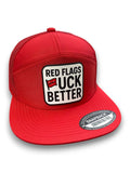 Red Flags Fuck Better | 7 Panel Canvas Patch Hat