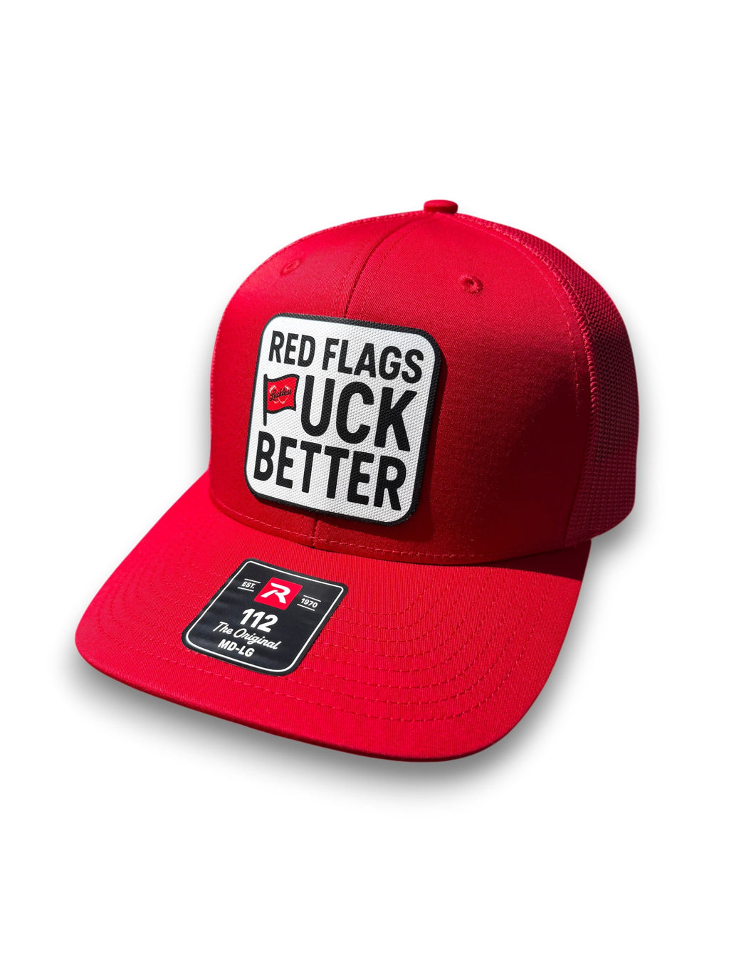 Red Flags Fuck Better Canvas Patch Trucker