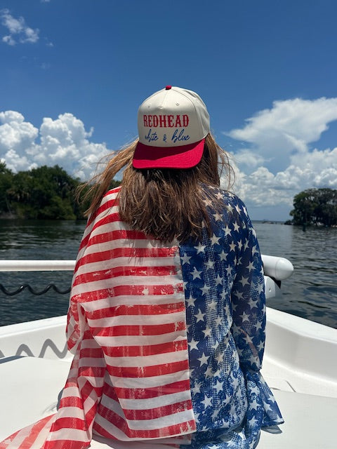 Red, White and Hair Color Snapback