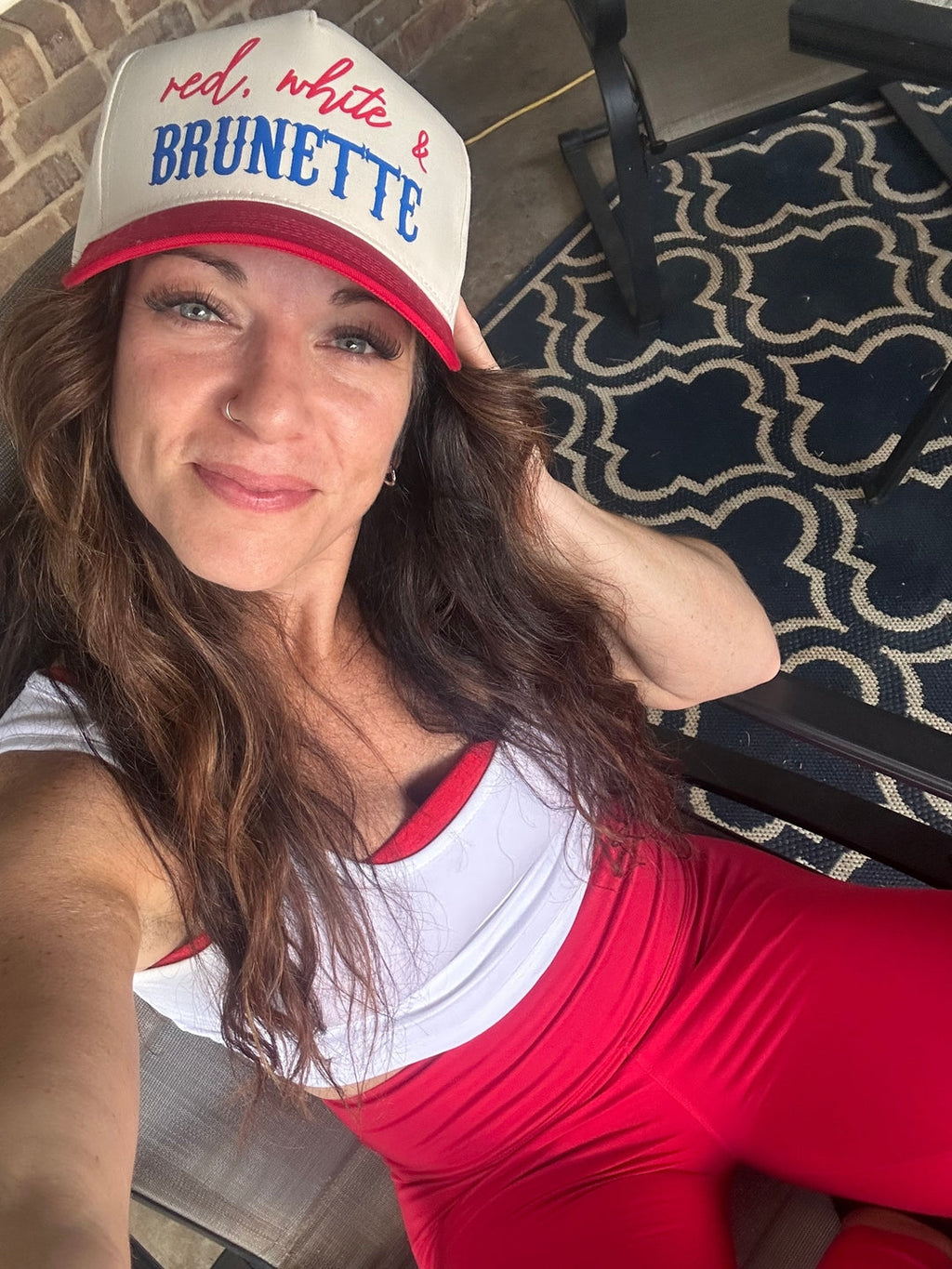 Red, White and Hair Color Snapback