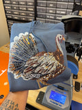 Faux Rhinestone Turkey Hoodie
