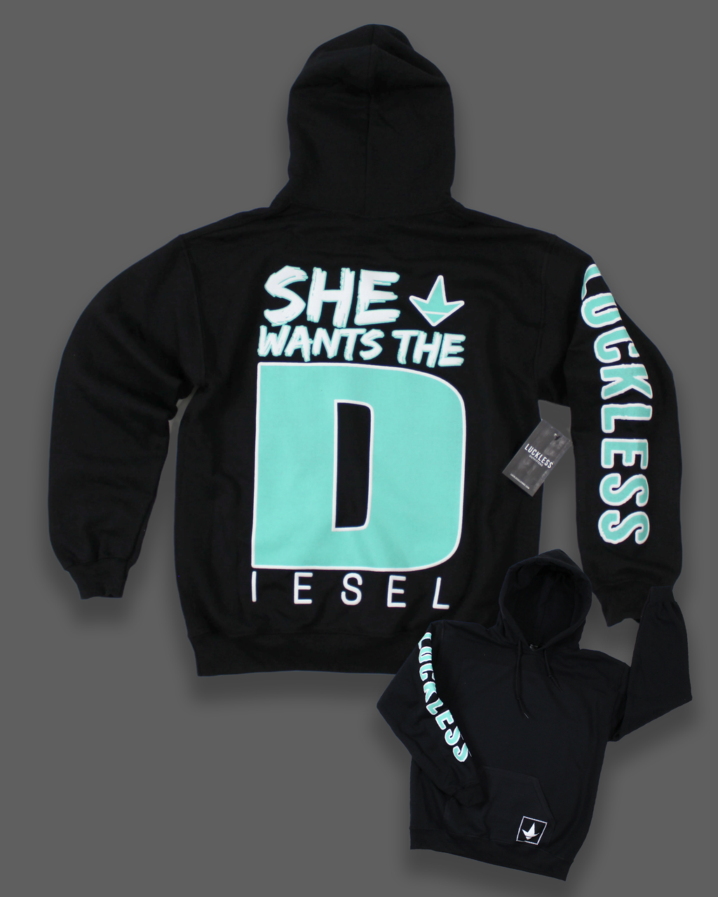 She Wants the Diesel | Funny Men's and Women's Black Country Hoodie