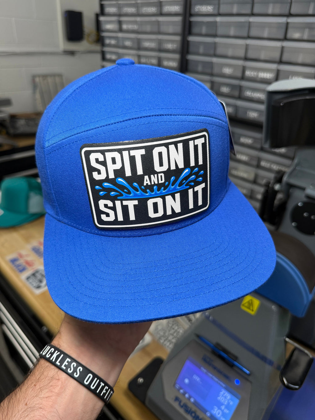 Spit On It and Sit On It | 7 Panel Canvas Patch Snapback