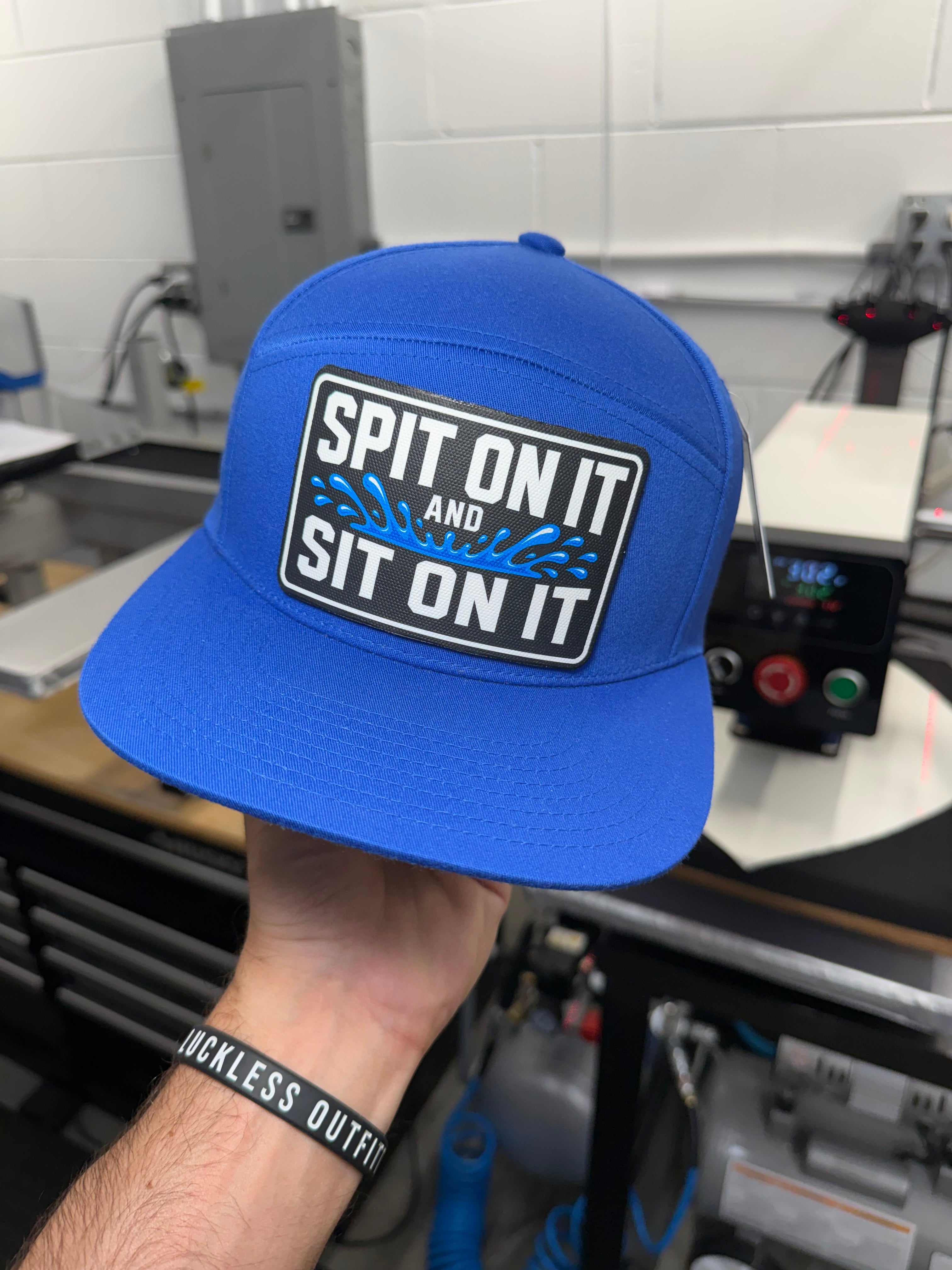 Spit On It and Sit On It | 7 Panel Canvas Patch Snapback