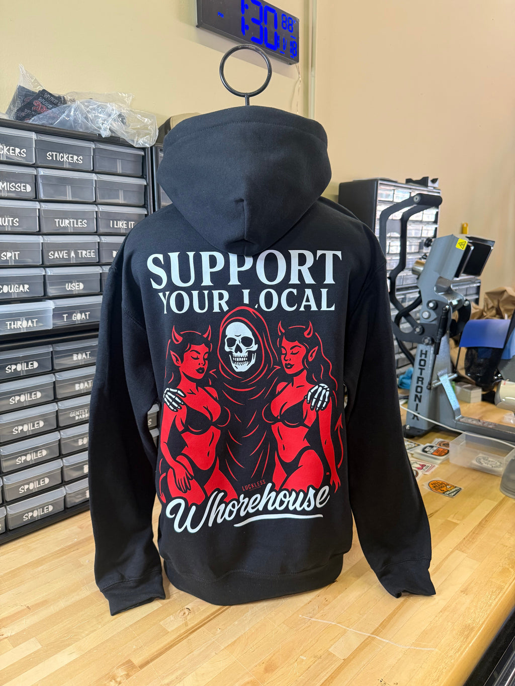 Support Your Local Whorehouse Hoodie