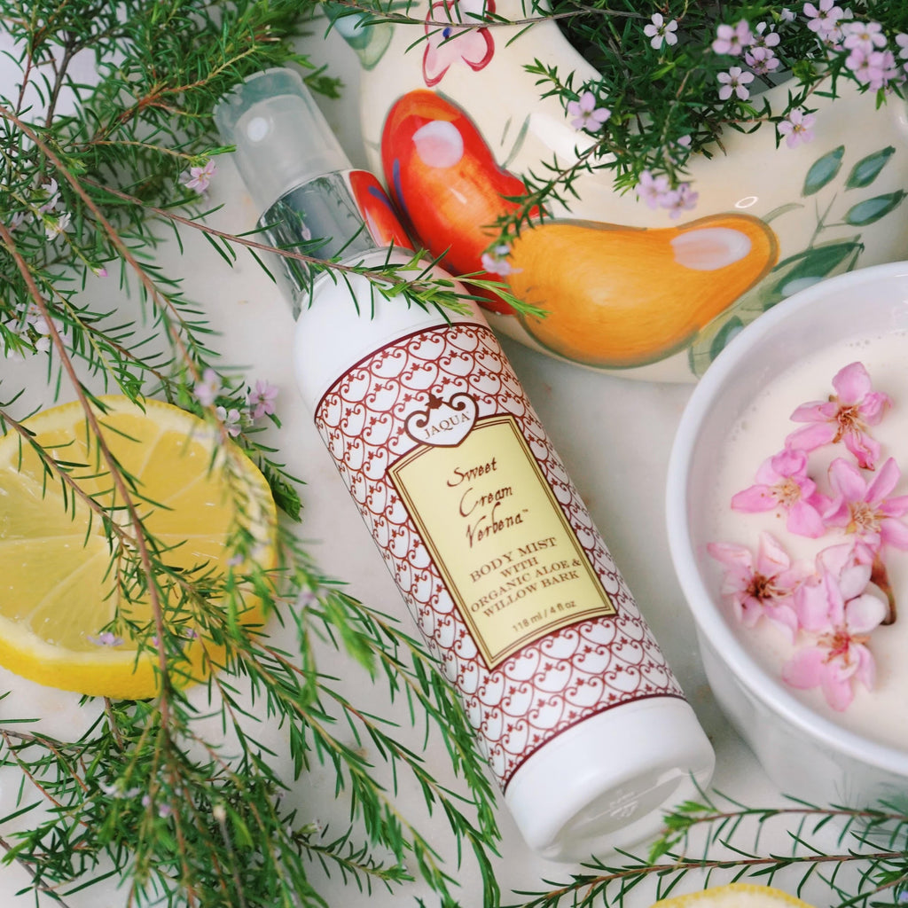 Sweet Cream Verbena Hydrating Body Mist with Organic Aloe & Willow Bark