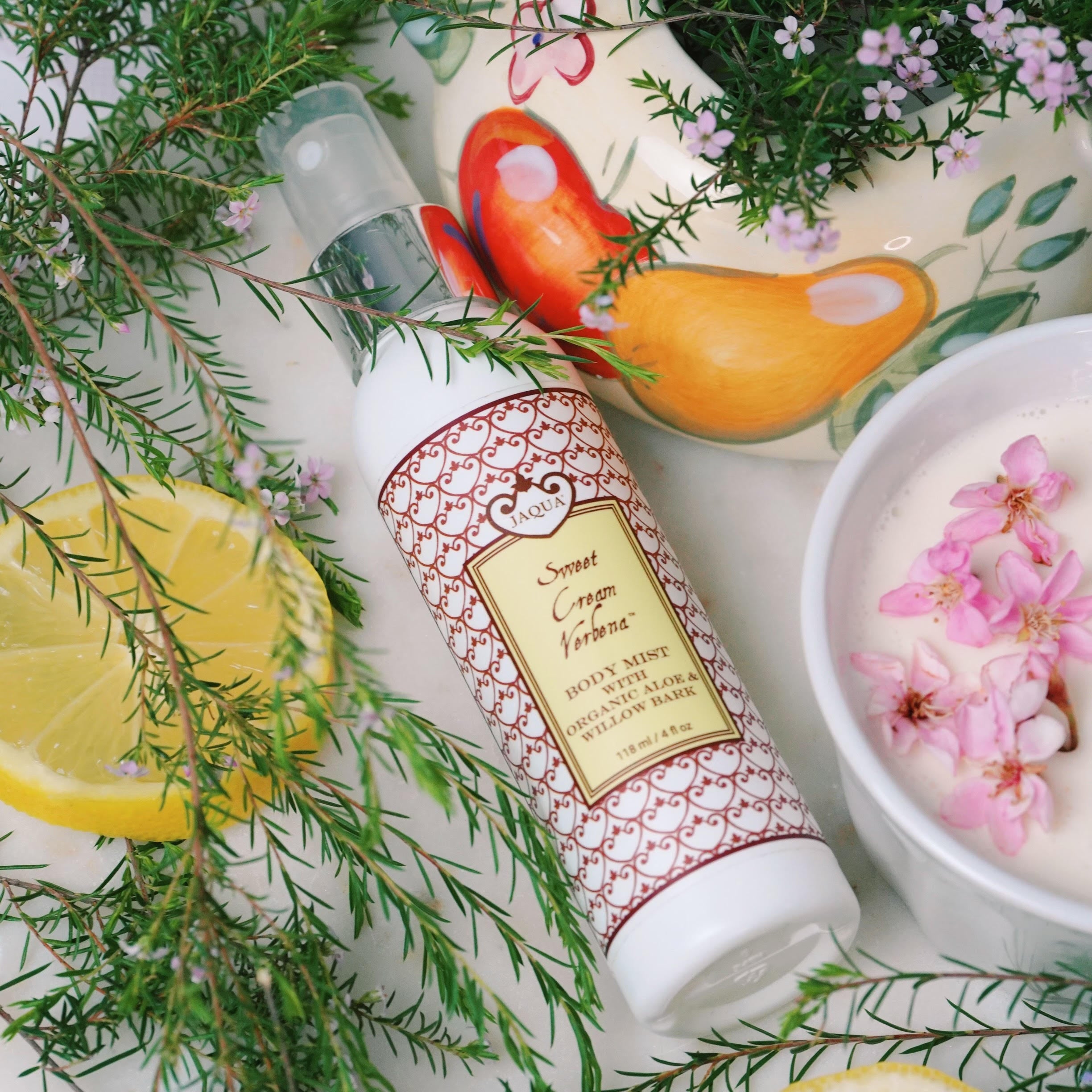 Sweet Cream Verbena Hydrating Body Mist with Organic Aloe & Willow Bark