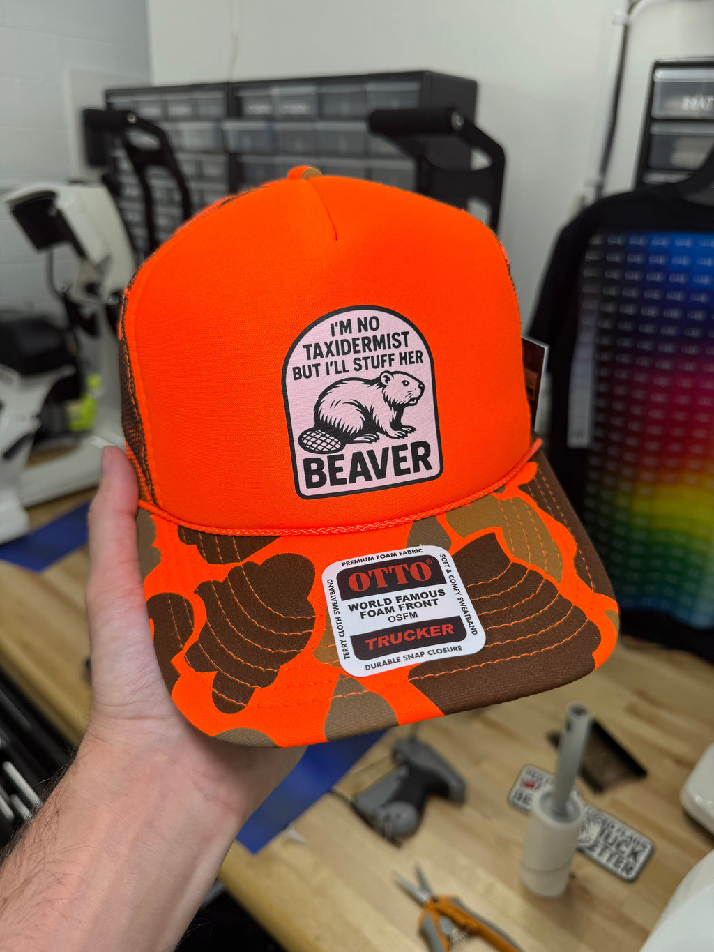 I'm No Taxidermist But I'll Stuff Her Beaver Trucker Hat