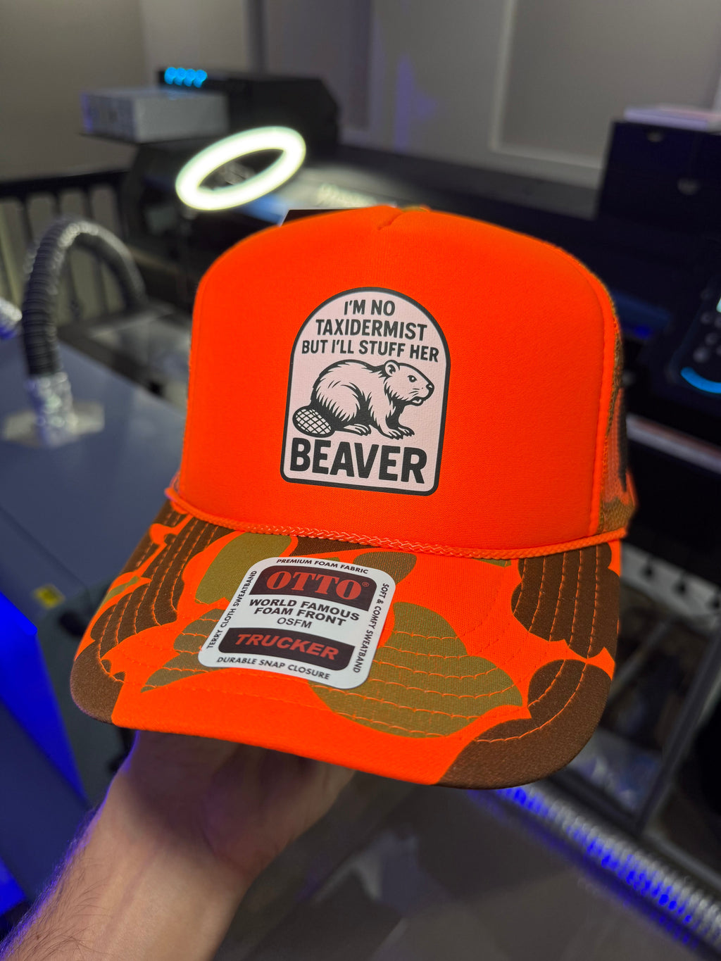 I'm No Taxidermist But I'll Stuff Her Beaver Trucker Hat