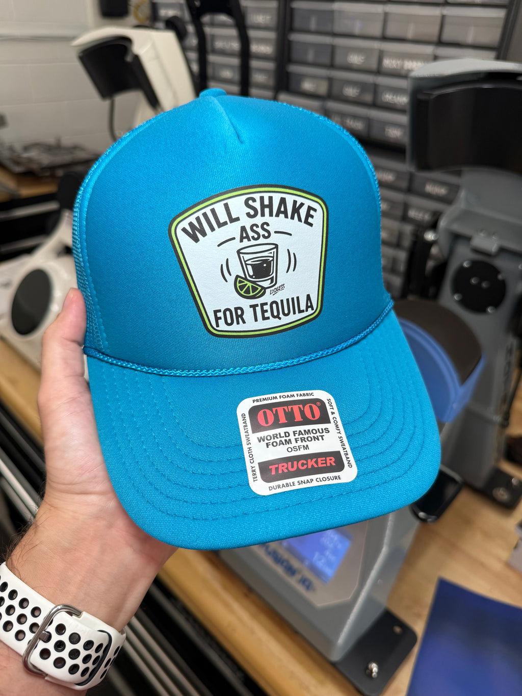Will Shake Ass For Tequila Trucker Hat