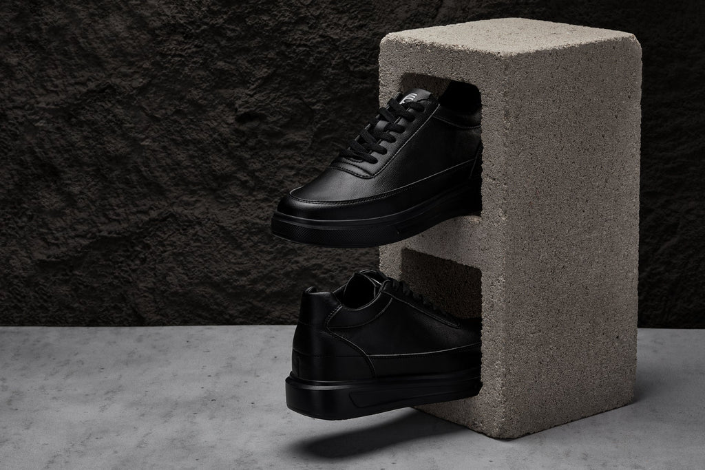 CALTO - X1646 - 2.8 Inches Taller (Pitch Black) - Lightweight Sneakers