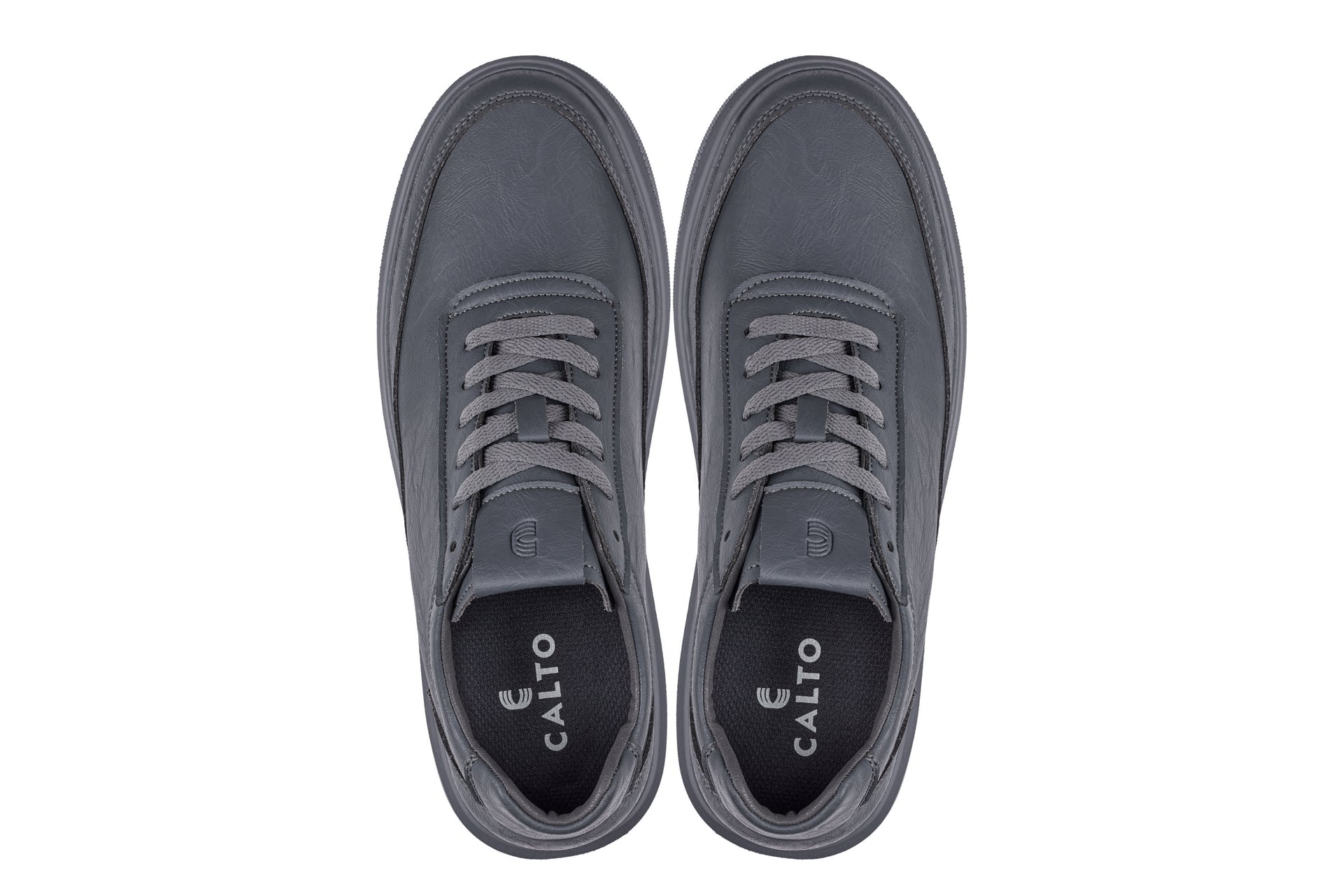 CALTO - X1649 - 2.8 Inches Taller (Iron Grey) - Lightweight Sneakers