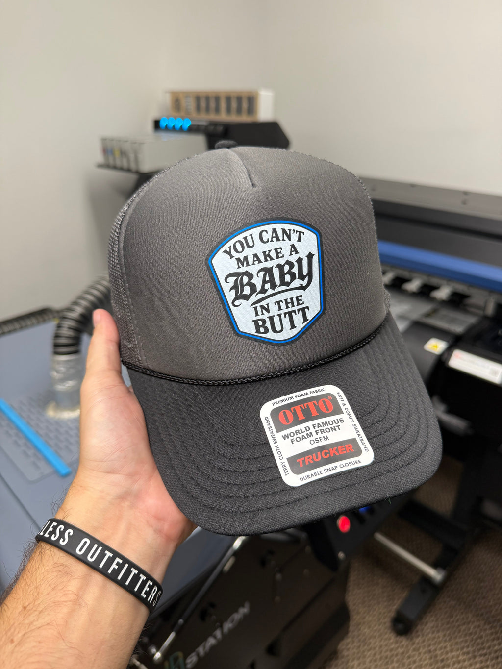 You Cant Make A Baby In The Butt Trucker Hat